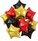 Black Gold Star Balloons,10Pcs Black Red Star Shaped Foil Balloons,18Inch Black Gold Helium Polyester Film Balloon for Graduation,Anniversary,Birthday Party Decorations